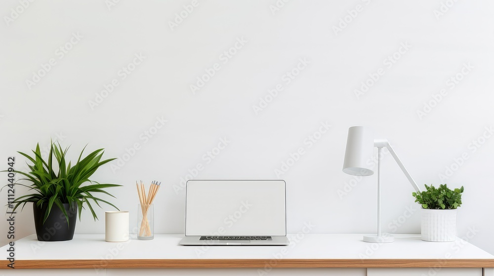 Fototapeta premium scandinavian interior designer desk