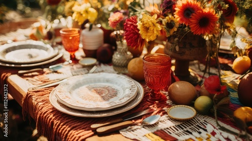 vintage fall background table