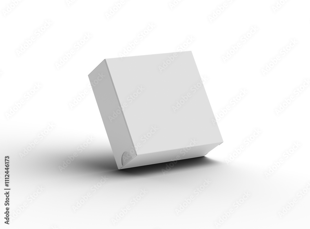 Render of a square sliding drawer box on a transparent background Render of a square sliding drawer box on a transparent background