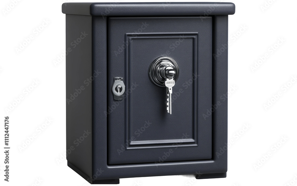 Black Safe Isolated on Transparent Background