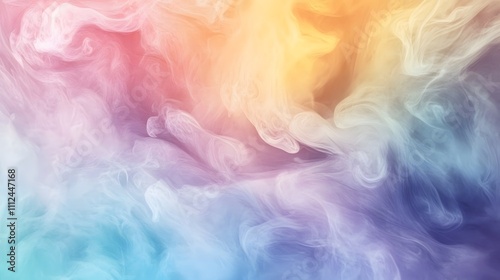 Abstract Pastel Swirls of Color and Smoke