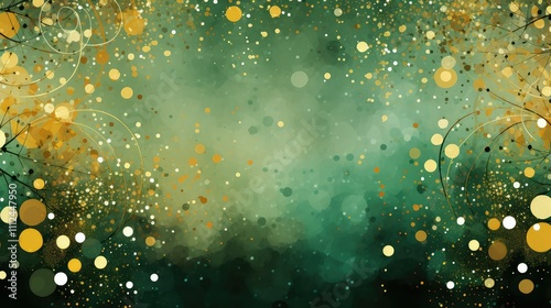 bright gold green background