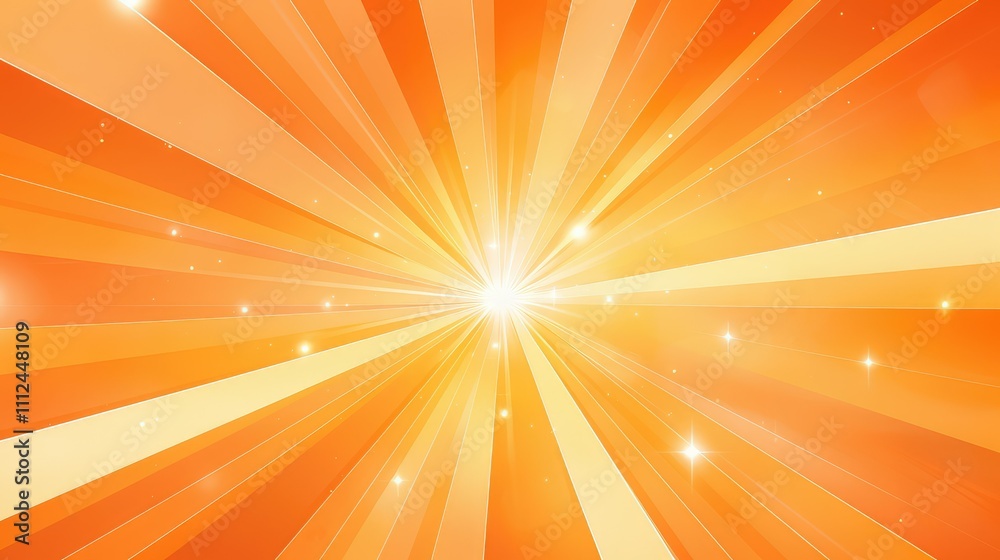 Obraz premium radiating orange starburst background