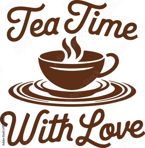 Tea Time Logo On white Background EPS 10