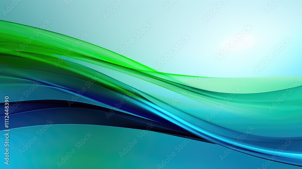 Obraz premium vibrant green blue background abstract