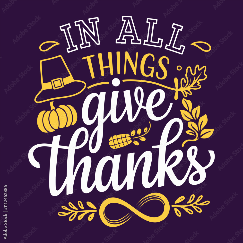 Thanksgiving Day Text Design  | Creative Typography Art | Festive T-Shirt Design for Holiday Celebration | Thanksgiving Quote Design | Fall Harvest Graphics | Turkey Day Celebration | Autumn Holiday.