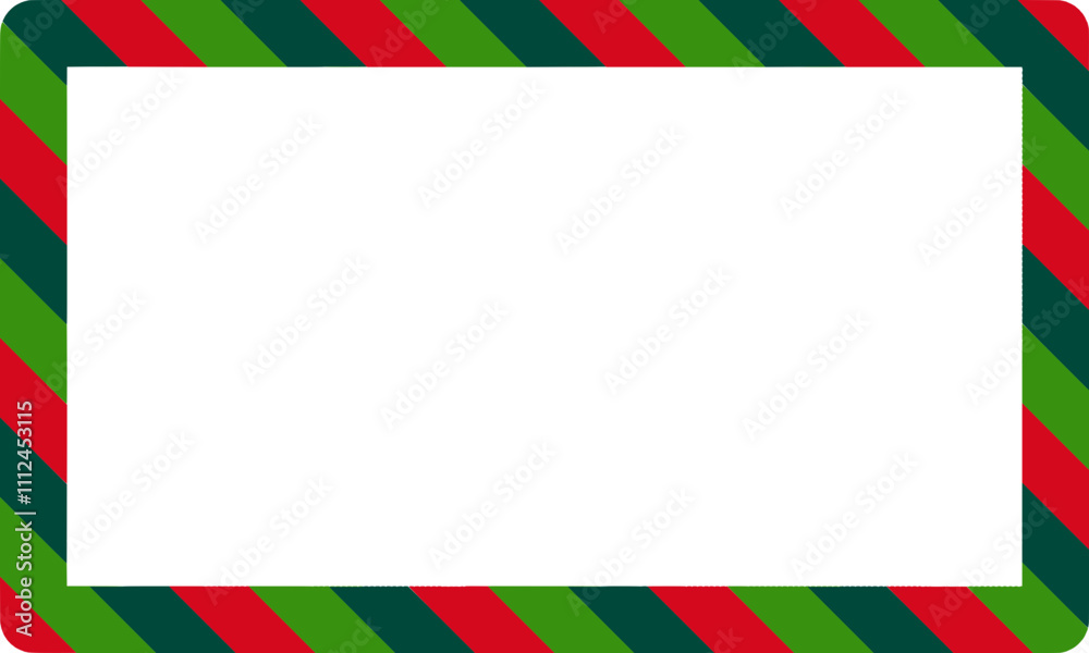 Merry Christmas card. Christmas rectangle border frame. Christmas striped red and white background. Christmas concept for decorative Merry Christmas card. Christmas rectangle border frame. Christmas striped red and white background. Christmas concept for decorative