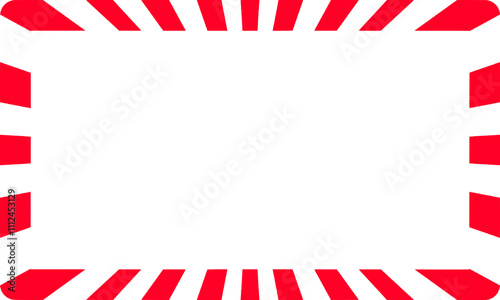 Wallpaper Mural Merry Christmas card. Christmas rectangle border frame. Christmas striped red and white background. Christmas concept for decorative  Torontodigital.ca
