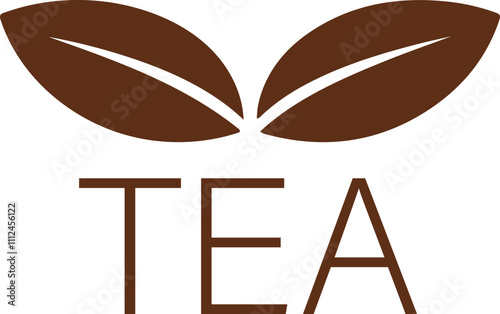 Tea logo design on white background