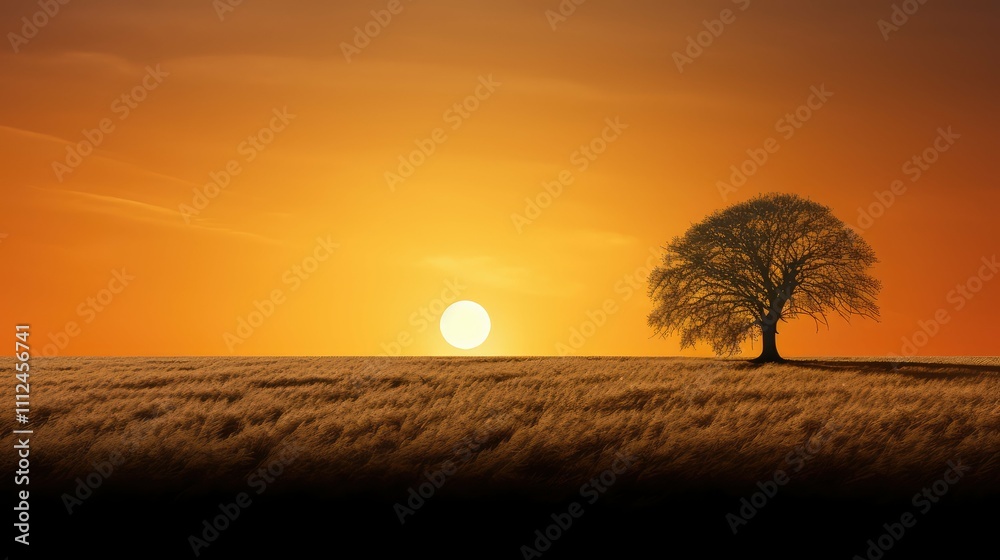 Fototapeta premium field grass and trees