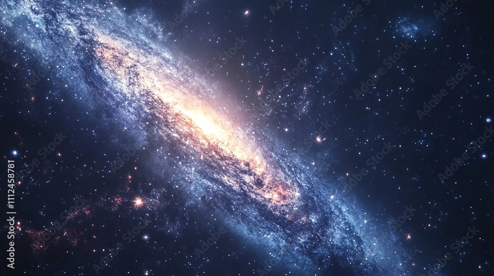 Fototapeta premium A space telescope observing distant galaxies, uncovering the mysteries of the universe.