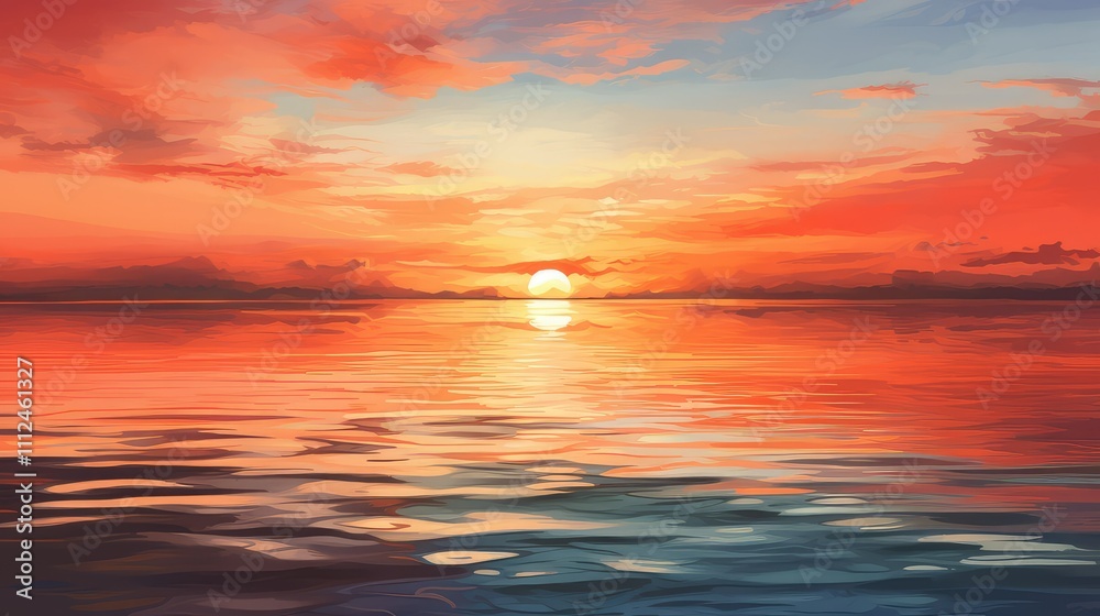 Fototapeta premium calm water orange