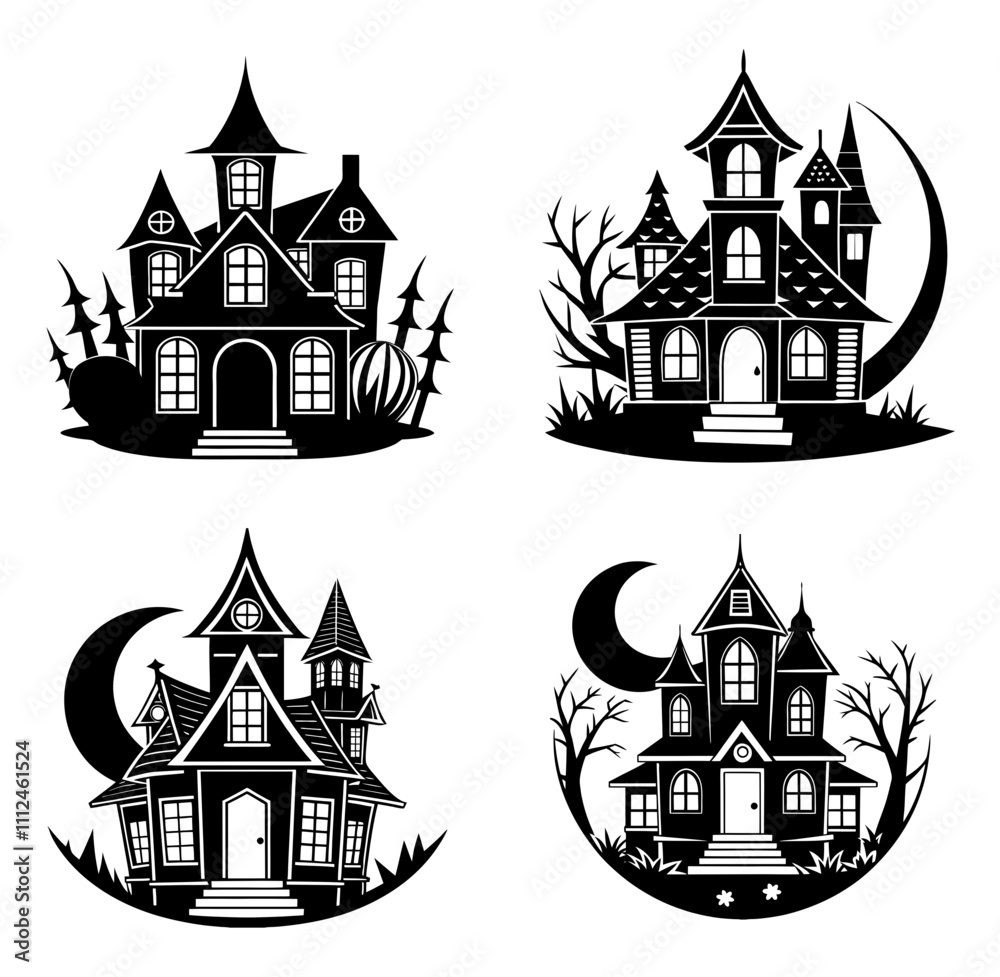Vector Illustration of Halloween Home Icon Vector Illustration of Halloween Home Icon