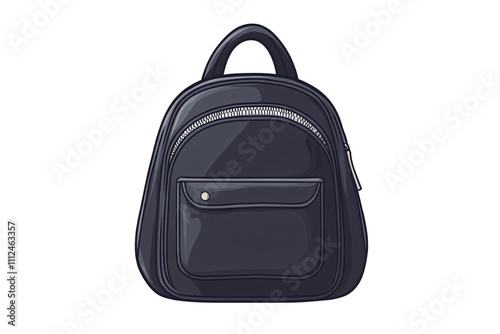 a black backpack with a zipper