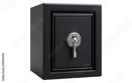 Black Safe on Transparent Background for Isolation Use