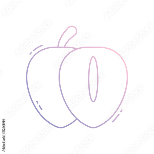 Chikoo vector icon
