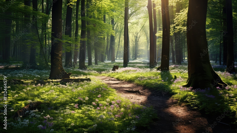 Fototapeta premium lush spring woods