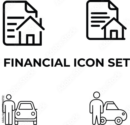 property-related documentation and transportation-related service icon