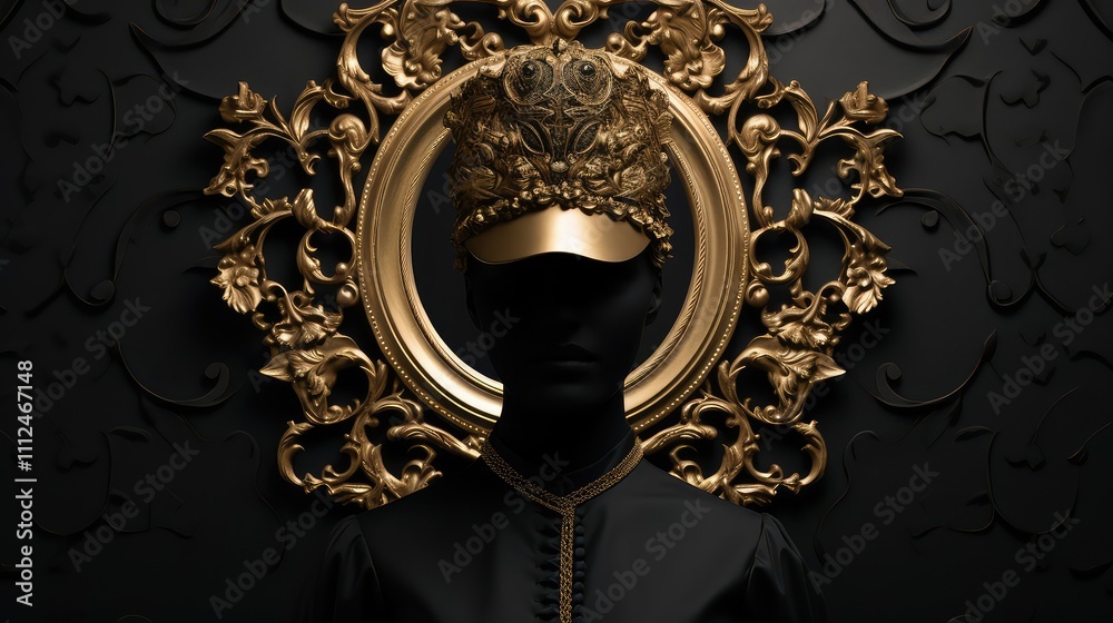 Fototapeta premium frame nurse black