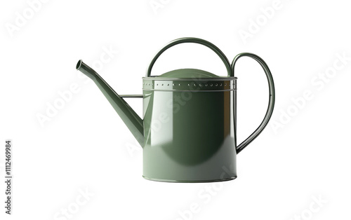 Green Watering Can Isolated on Transparent Background