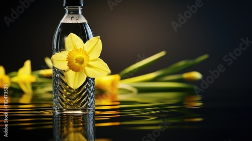 yellow water bottle black photo