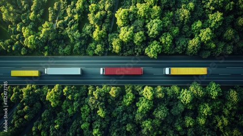 Green Logistics and Sustainable Transport Concept  photo