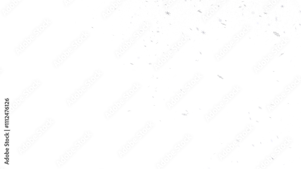Winter Flurry: Mesmeric 3D Illustration Depicting Descending Festive Snowflakes Winter Flurry: Mesmeric 3D Illustration Depicting Descending Festive Snowflakes