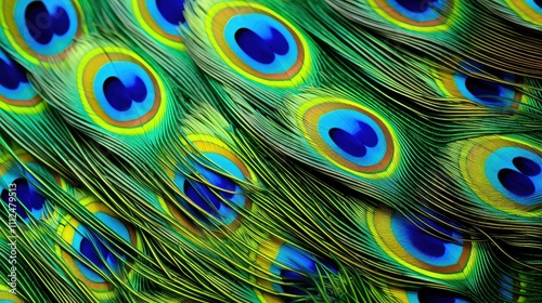 feathers green blue yellow gradient