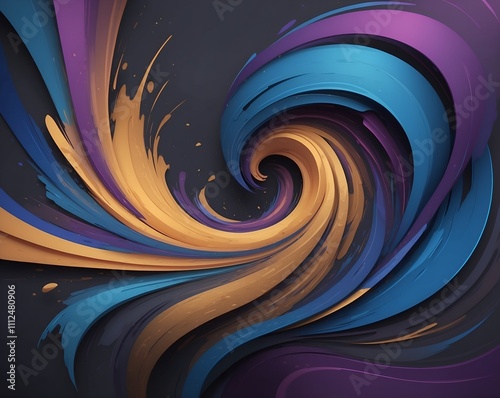Vibrant swirls dance in a cosmic embrace of color