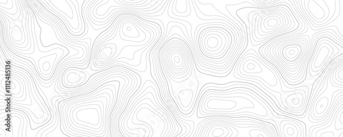 Abstract wavy topographic line background. Seamless pattern and banner design. Modern and dynamic feel to topographic mapping vector illustration.