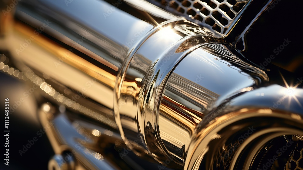 Naklejka premium motorcycle chrome texture
