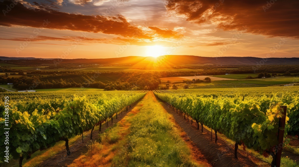 Fototapeta premium landscape wine flow