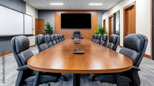 Functional Corporate Meeting Room with Modular Furniture and Digital Screens for Productive Teamwork