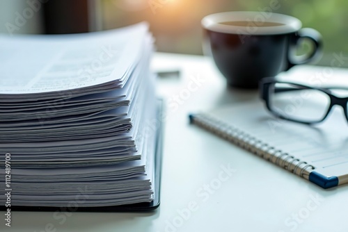 Stack of legal documents on wooden desk, symbolizing meticulous attention to detail and the importance of precision in legal matters.