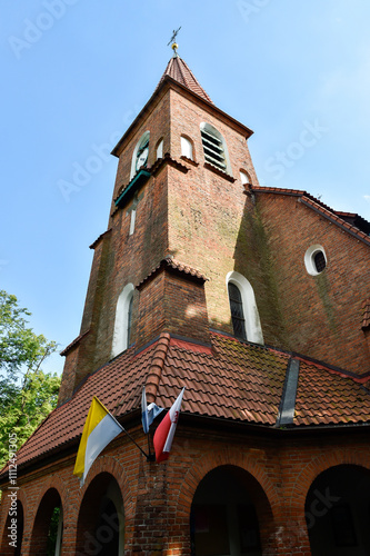 Brick Church Tower in Konstancin-Jeziorna