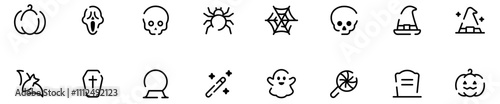 Set of Halloween icons