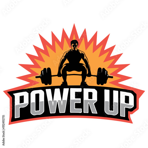 POWER UP: A Dynamic Fitness Logo Design
