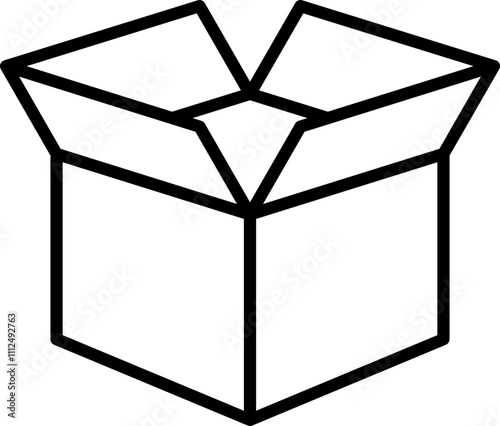 Delivery packaging vector icon. Cargo cardboard box icons. Carton package sign from line geometric shapes.