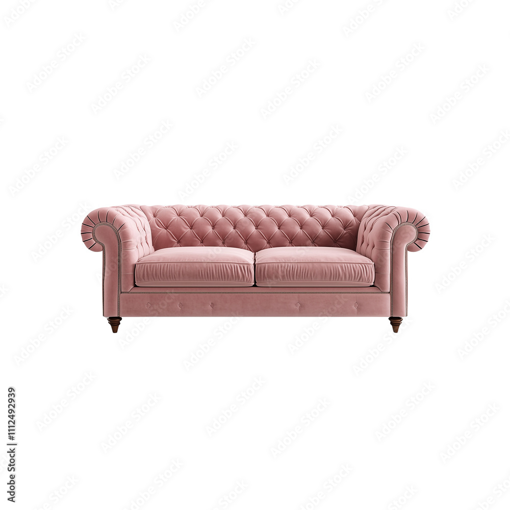 Fototapeta premium a simple armchair sofa isolated on white background