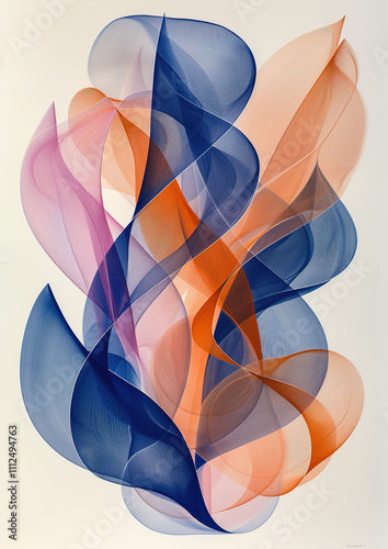 abstract background with ribbon