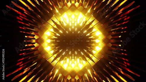 Gold party kaleidoscopic VJ loop background