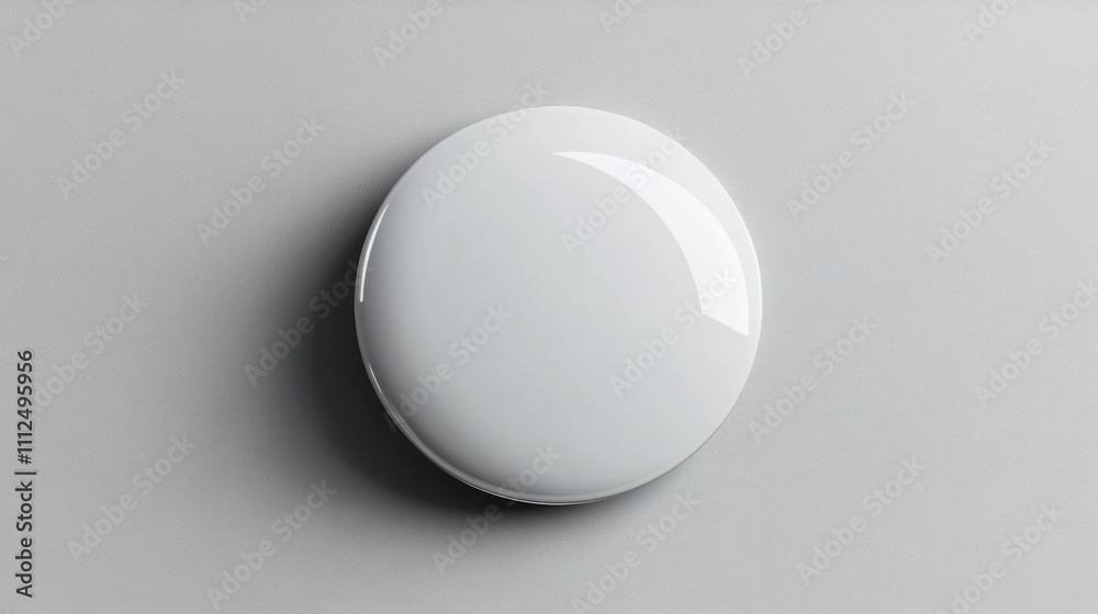 A smooth, round white object rests on a light gray background, providing ample copy space. This design offers versatility for creative projects or branding needs A smooth, round white object rests on a light gray background, providing ample copy space. This design offers versatility for creative projects or branding needs