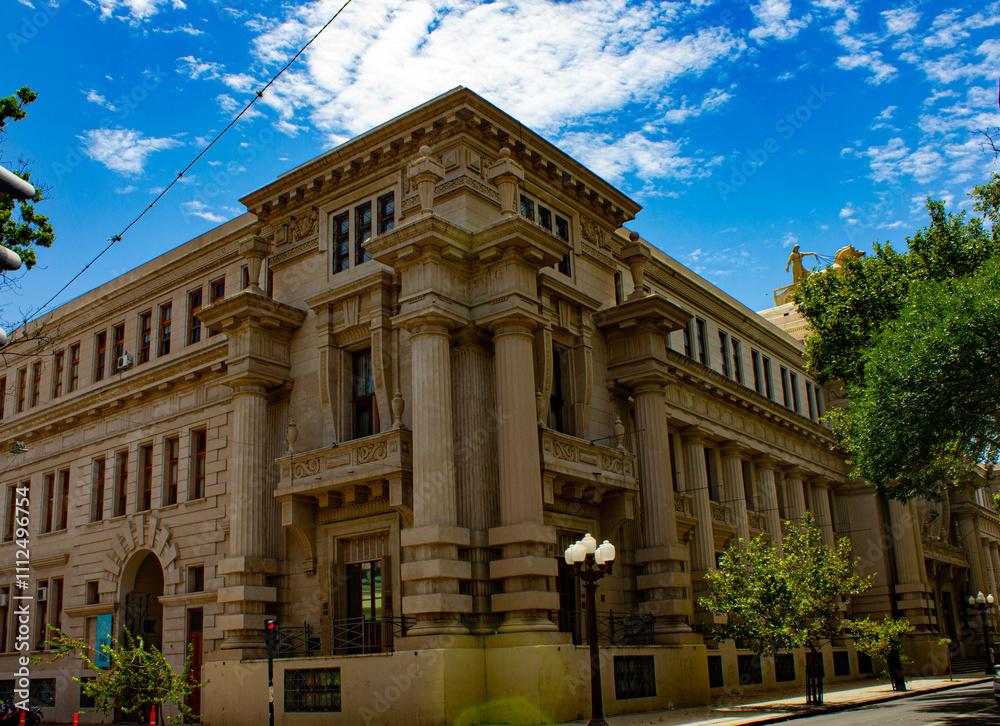 Fototapeta premium Old colonial building in the city Rosario, Argentina