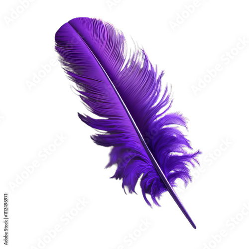 vibrant purple feather showcasing beauty and elegance, perfect for creative designs, arts and crafts, adding a touch of color and texture to various artistic projects photo