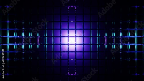 Purple and blue endless animation for preview bacgrkound with cube VJ loop