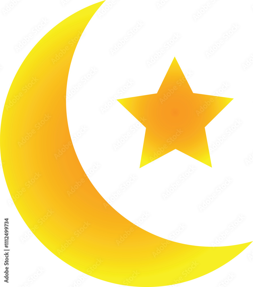 The star and the moon illustration design The star and the moon illustration design