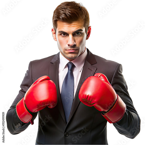 businessman with boxing gloves