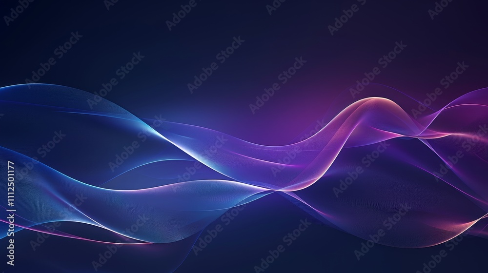 Smooth elegant blue and purple waves creating a dynamic and vibrant abstract design on a dark background Smooth elegant blue and purple waves creating a dynamic and vibrant abstract design on a dark background