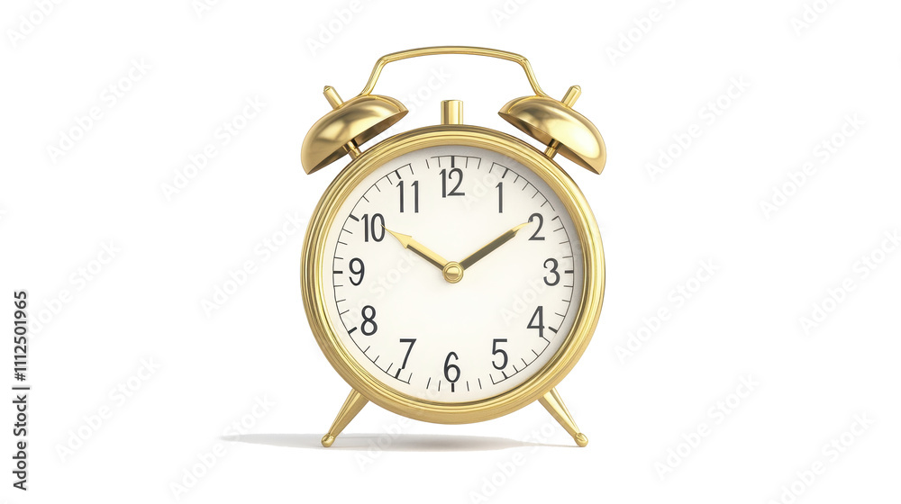 Shiny Golden Clock for Midnight New Year Celebration Shiny Golden Clock for Midnight New Year Celebration