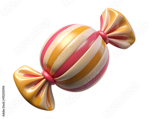 3d plastic render of cartoon candy
